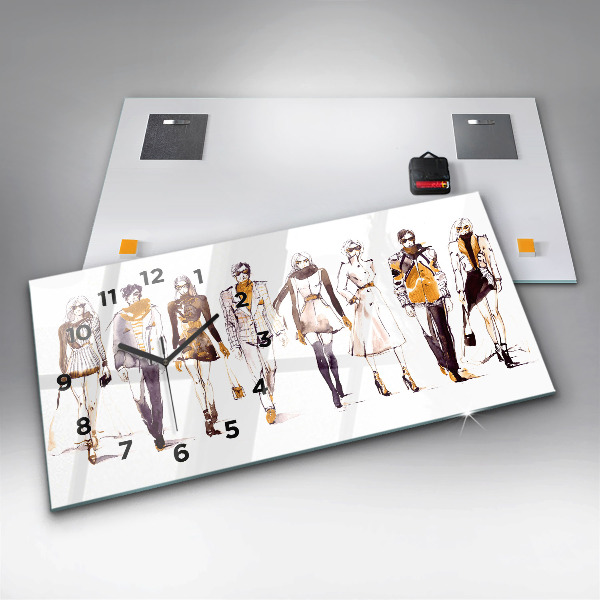 Horloge rectangulaire horizontale Femme et homme