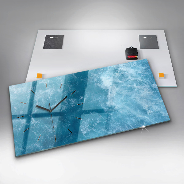 Horloge rectangulaire horizontale Eau de mer