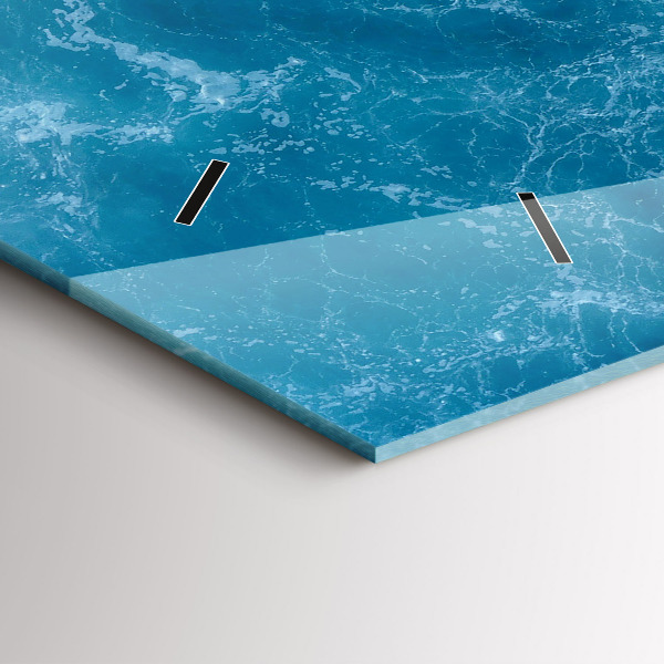 Horloge rectangulaire horizontale Eau de mer