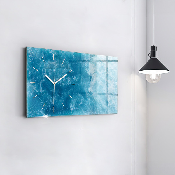 Horloge rectangulaire horizontale Eau de mer