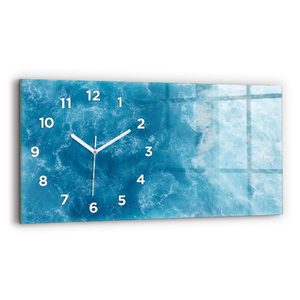 Horloge rectangulaire horizontale Eau de mer