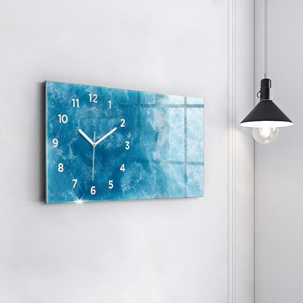 Horloge rectangulaire horizontale Eau de mer