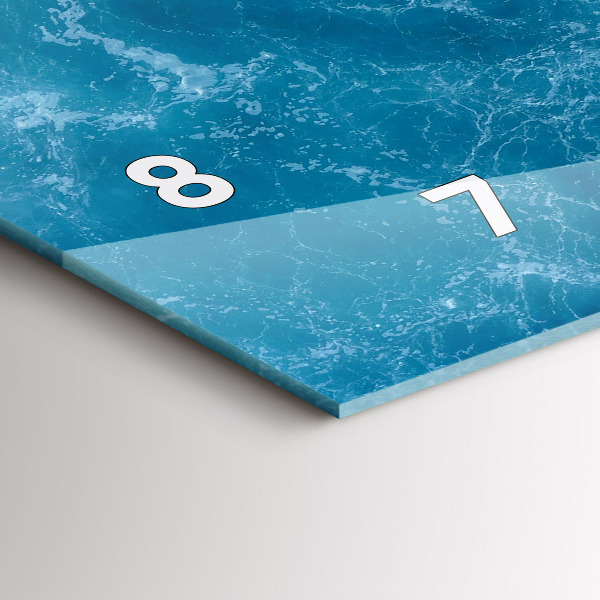 Horloge rectangulaire horizontale Eau de mer