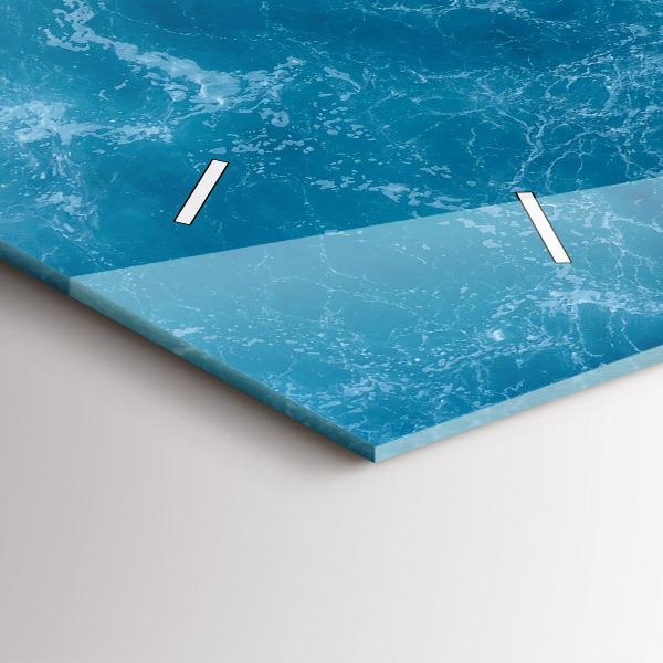 Horloge rectangulaire horizontale Eau de mer