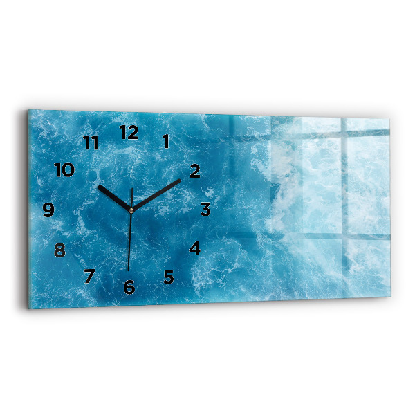 Horloge rectangulaire horizontale Eau de mer
