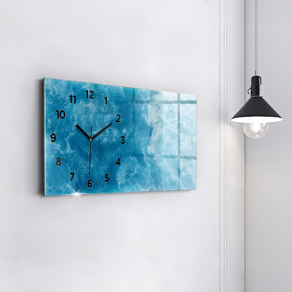 Horloge rectangulaire horizontale Eau de mer