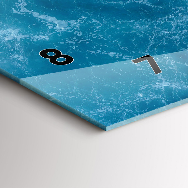 Horloge rectangulaire horizontale Eau de mer