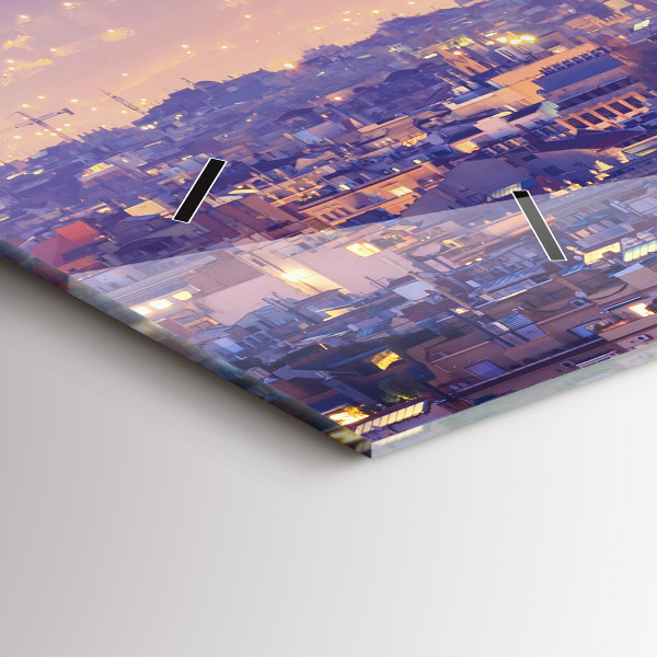 Horloge rectangulaire horizontale Vue de Barcelone