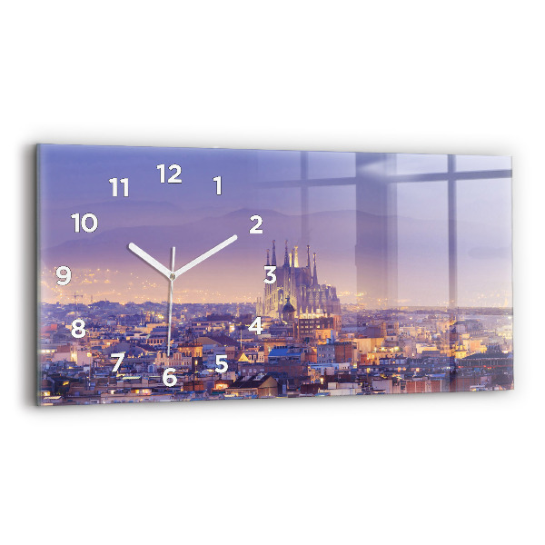 Horloge rectangulaire horizontale Vue de Barcelone