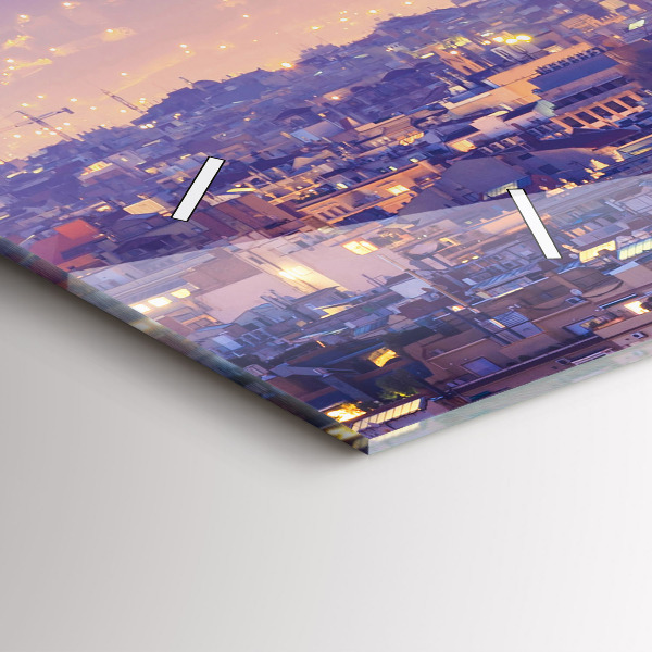 Horloge rectangulaire horizontale Vue de Barcelone