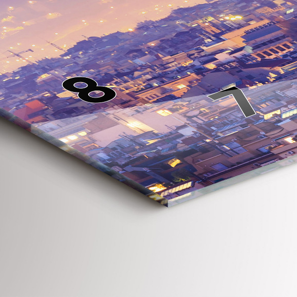 Horloge rectangulaire horizontale Vue de Barcelone