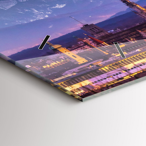 Horloge rectangulaire horizontale Alpes allemandes Munich