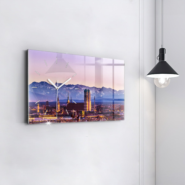 Horloge rectangulaire horizontale Alpes allemandes Munich