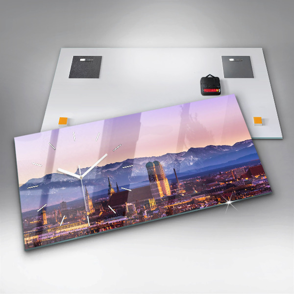 Horloge rectangulaire horizontale Alpes allemandes Munich