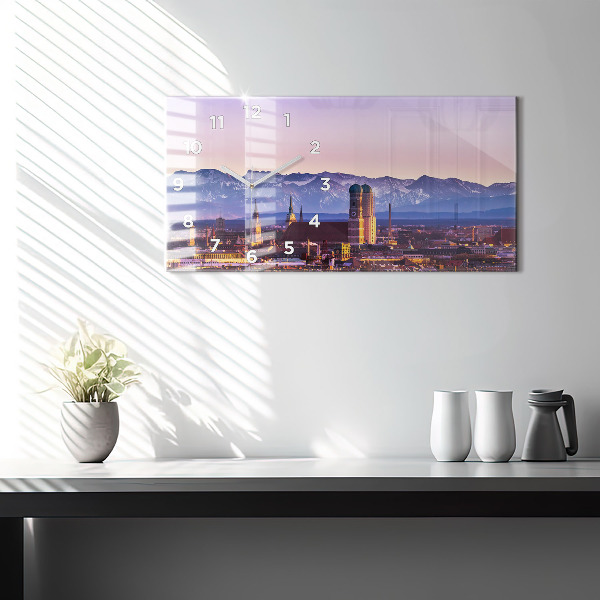 Horloge rectangulaire horizontale Alpes allemandes Munich