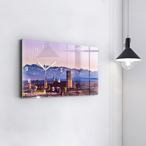 Horloge rectangulaire horizontale Alpes allemandes Munich
