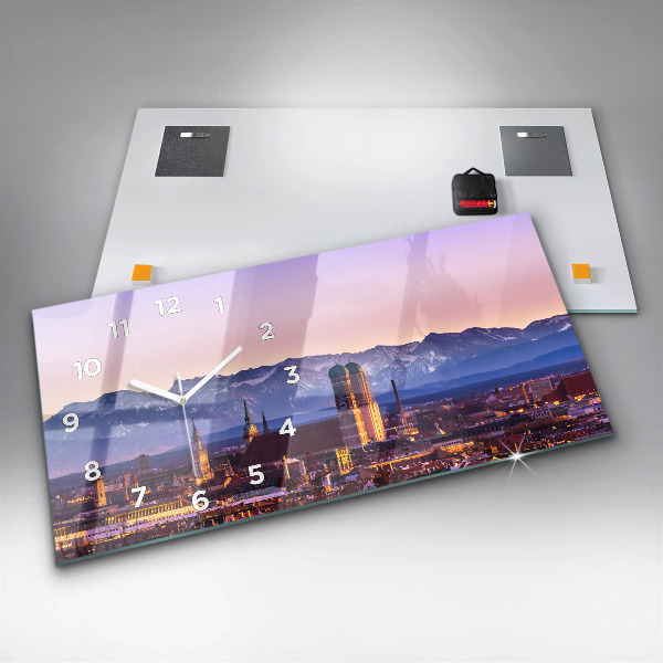 Horloge rectangulaire horizontale Alpes allemandes Munich