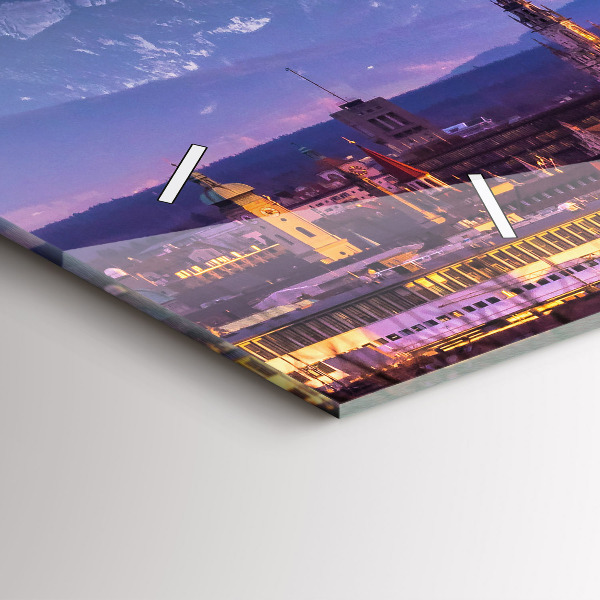 Horloge rectangulaire horizontale Alpes allemandes Munich