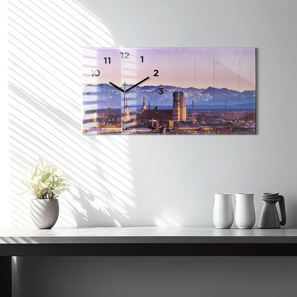 Horloge rectangulaire horizontale Alpes allemandes Munich
