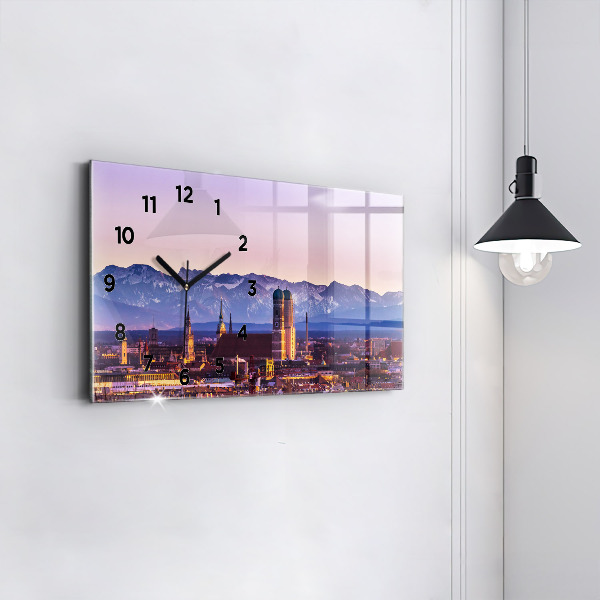 Horloge rectangulaire horizontale Alpes allemandes Munich