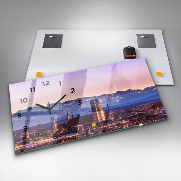 Horloge rectangulaire horizontale Alpes allemandes Munich