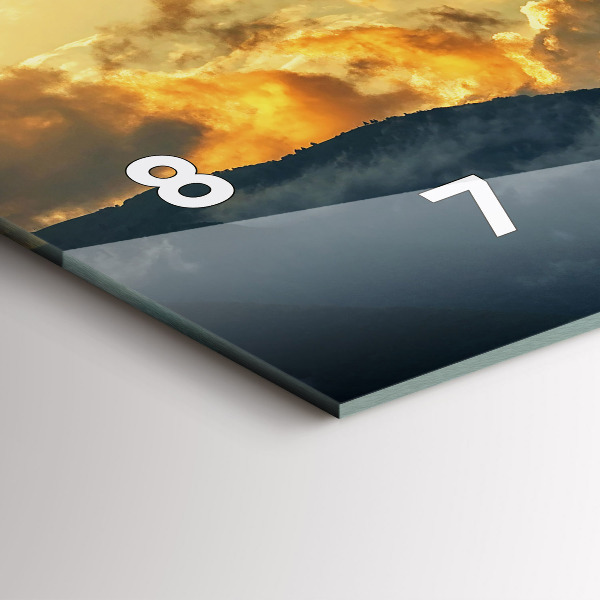 Horloge rectangulaire horizontale Vol en montgolfière dans les nuages