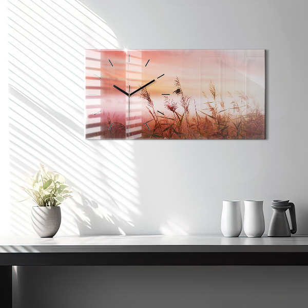 Horloge rectangulaire horizontale Matin brumeux