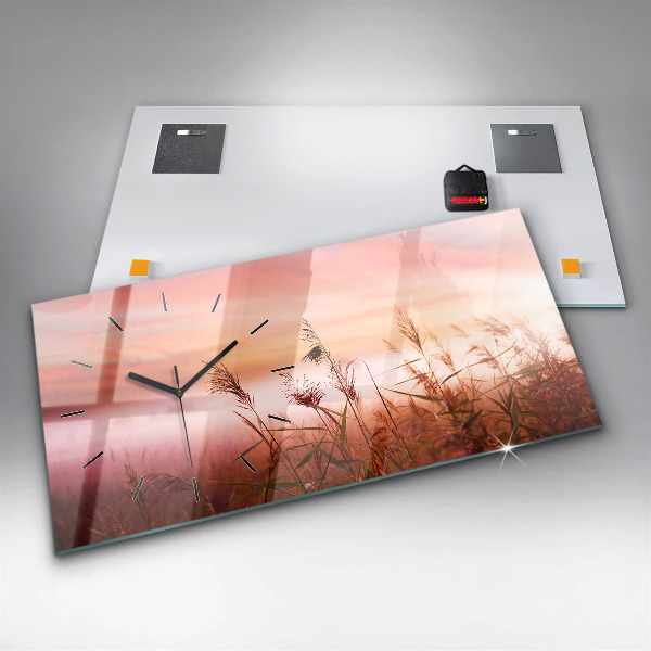 Horloge rectangulaire horizontale Matin brumeux