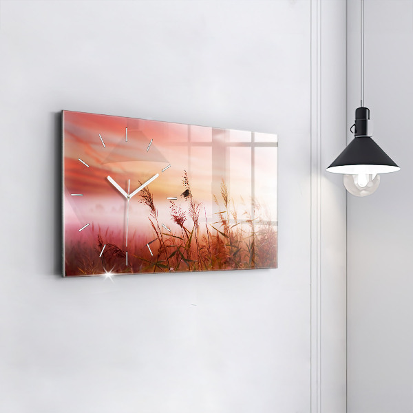 Horloge rectangulaire horizontale Matin brumeux