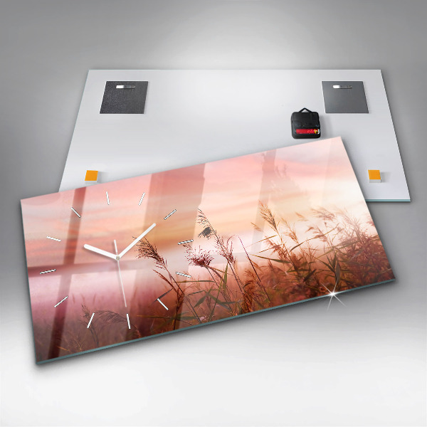 Horloge rectangulaire horizontale Matin brumeux