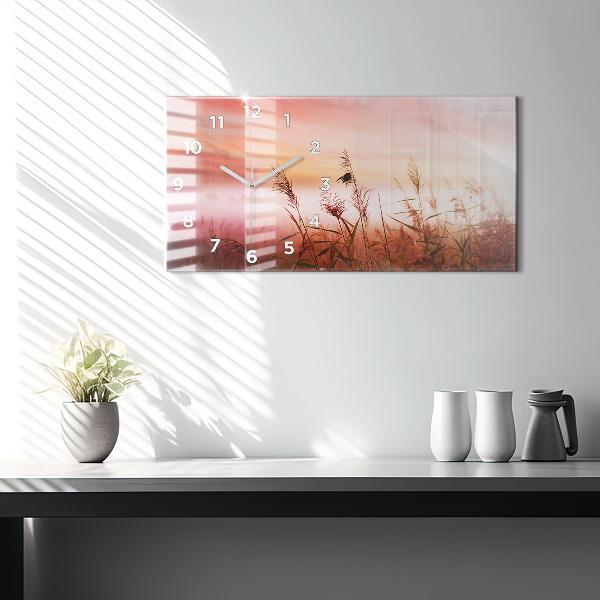 Horloge rectangulaire horizontale Matin brumeux