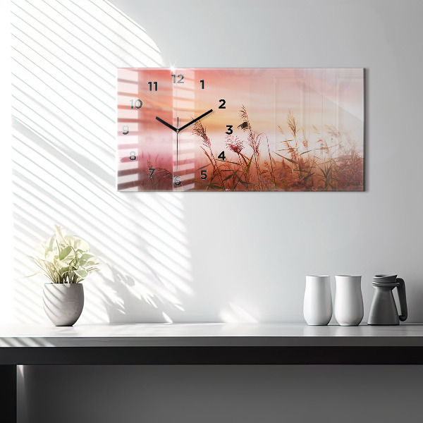 Horloge rectangulaire horizontale Matin brumeux