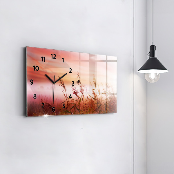 Horloge rectangulaire horizontale Matin brumeux