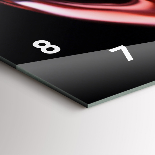 Horloge rectangulaire horizontale Un verre de vin