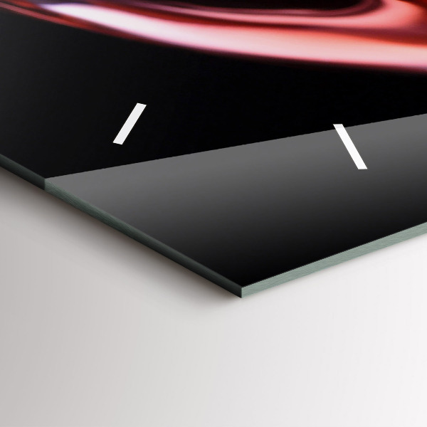 Horloge rectangulaire horizontale Un verre de vin