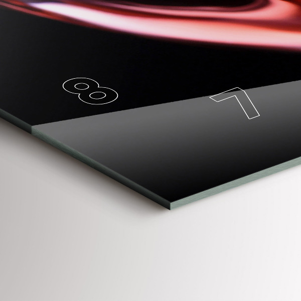 Horloge rectangulaire horizontale Un verre de vin