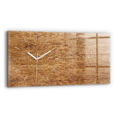 Horloge rectangulaire horizontale Bois clair