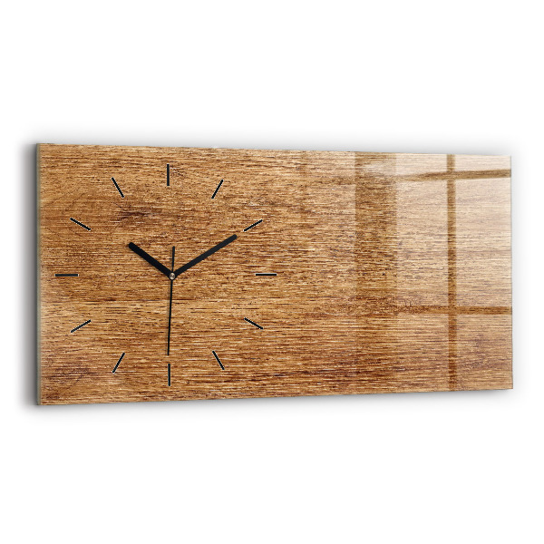 Horloge rectangulaire horizontale Bois clair