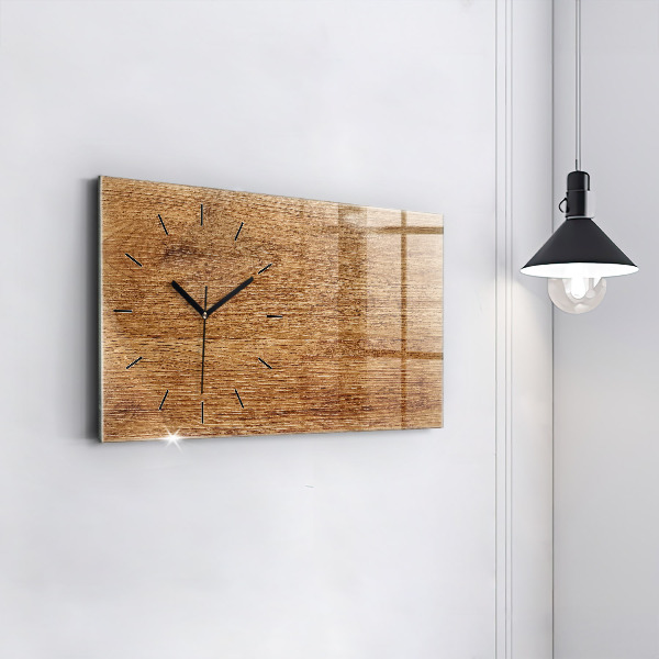 Horloge rectangulaire horizontale Bois clair