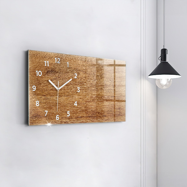 Horloge rectangulaire horizontale Bois clair