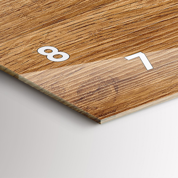 Horloge rectangulaire horizontale Bois clair