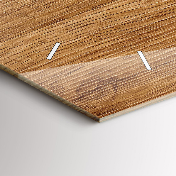 Horloge rectangulaire horizontale Bois clair