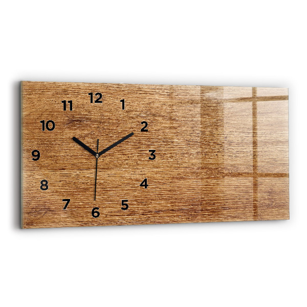 Horloge rectangulaire horizontale Bois clair