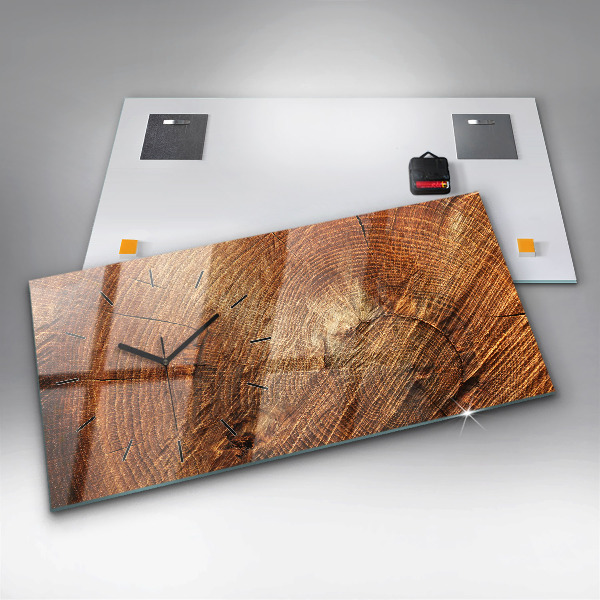 Horloge rectangulaire horizontale 'Vieille souche d''arbre'