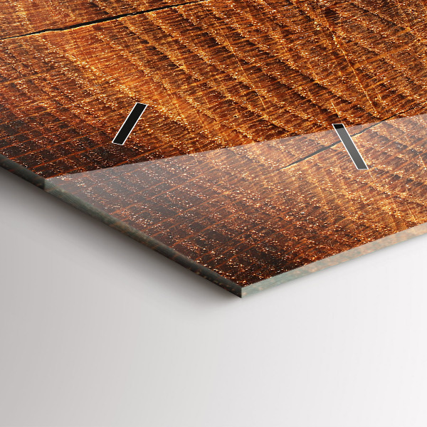 Horloge rectangulaire horizontale 'Vieille souche d''arbre'