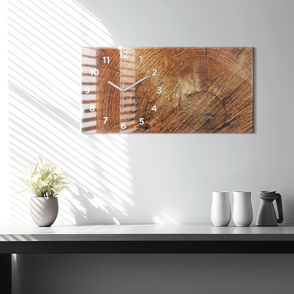Horloge rectangulaire horizontale 'Vieille souche d''arbre'