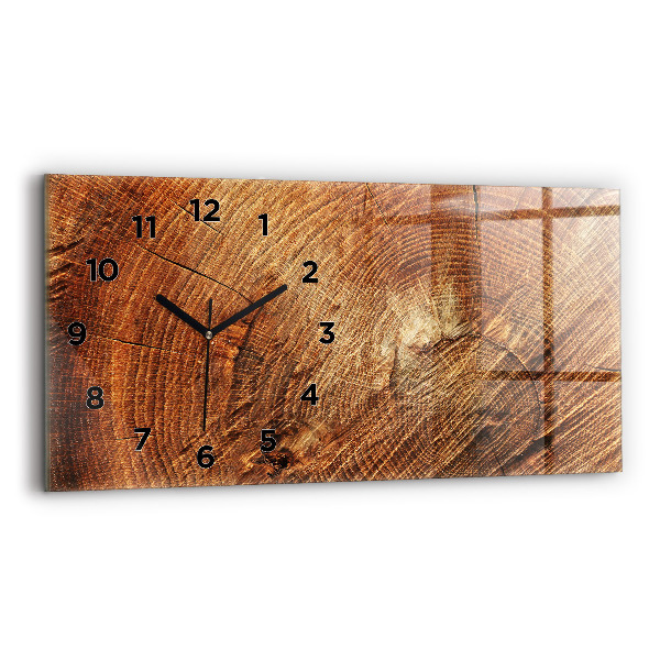 Horloge rectangulaire horizontale 'Vieille souche d''arbre'