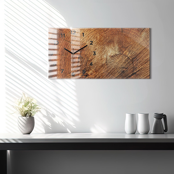 Horloge rectangulaire horizontale 'Vieille souche d''arbre'