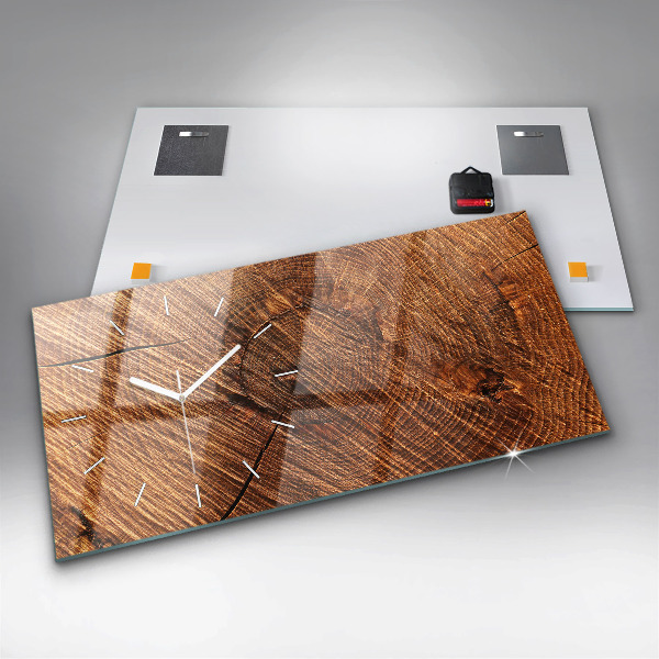Horloge rectangulaire horizontale Bois décoratif