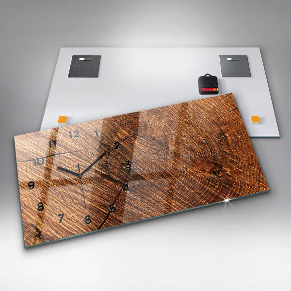Horloge rectangulaire horizontale Bois décoratif